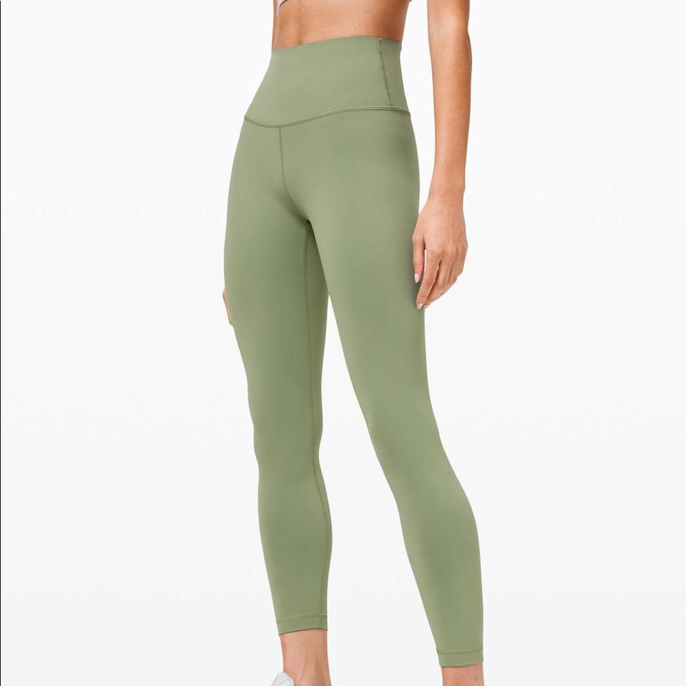Lululemon Green High Waisted Waist Wunder Under Leggings 6